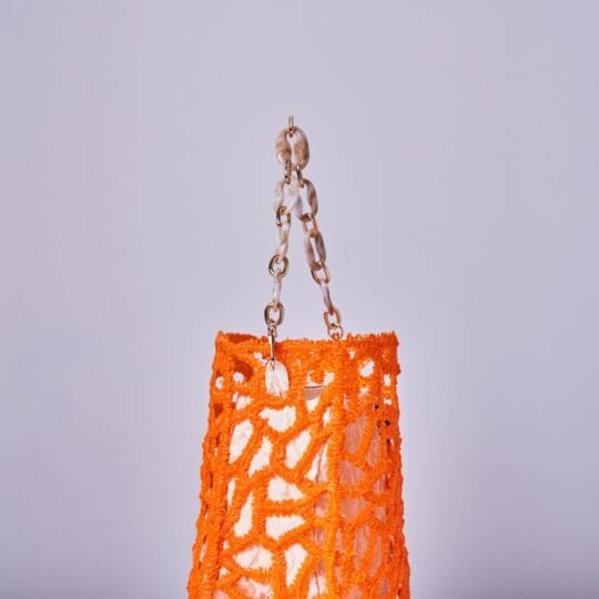 Bolso 3D Tubo Vertice frontal naranja tpu