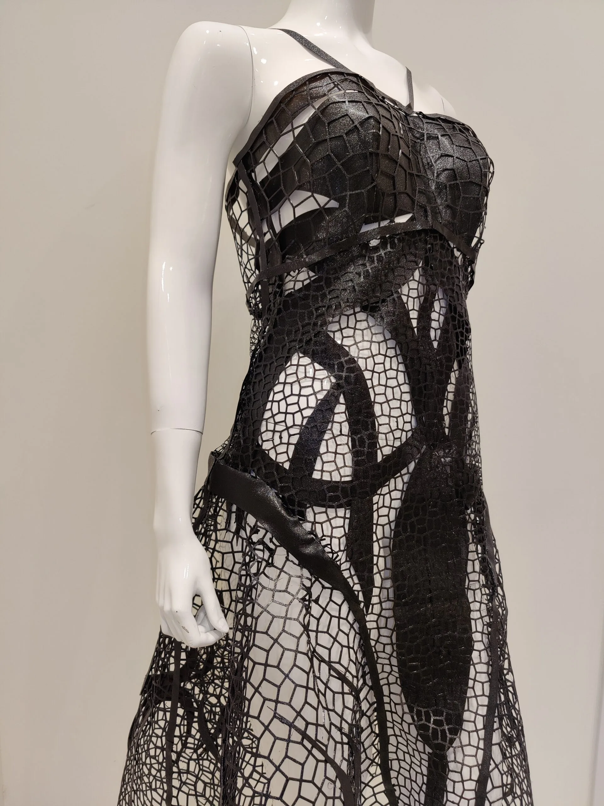 vestido hexaform totalmente impreso en tecnología 3d