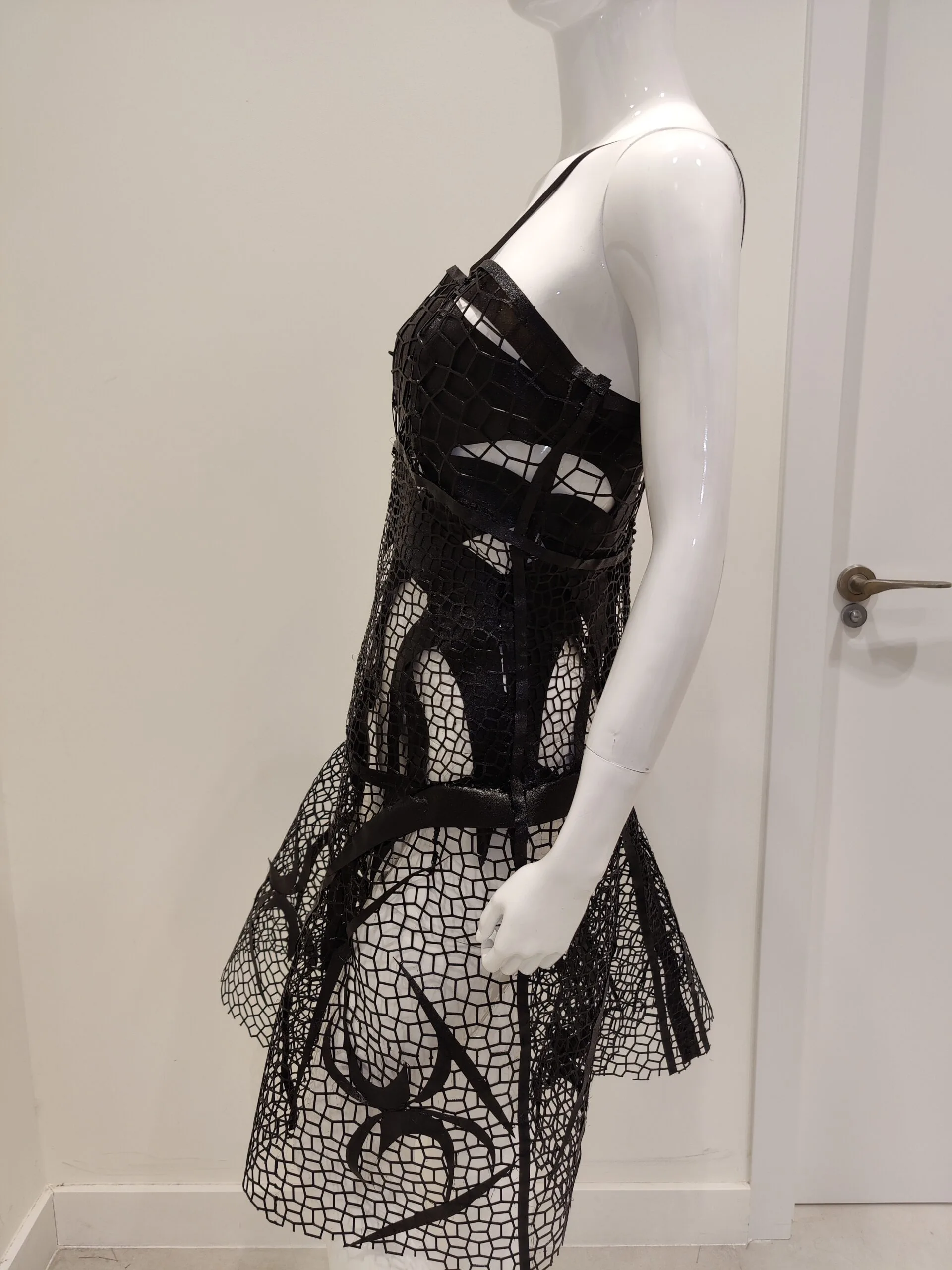 vestido hexaform totalmente impreso en tecnología 3d