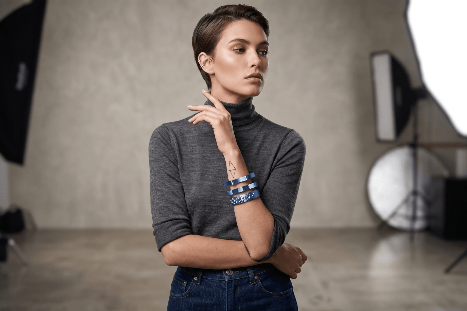 3D-Printed Bracelets Duo Nova Sky Blue - Image 5