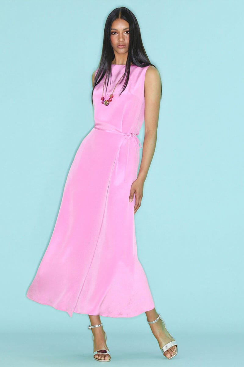 Collar largo Luna Fucsia