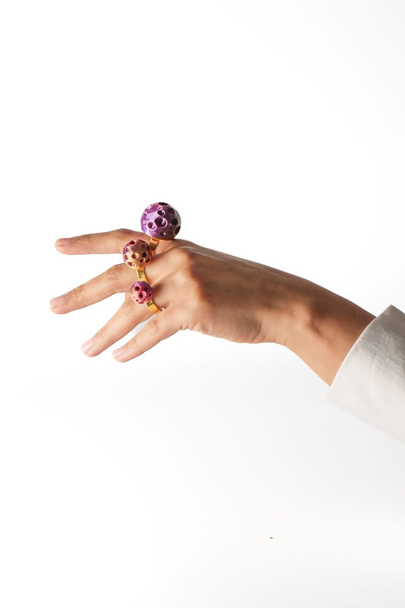 Full Moon Cosmic Dusk ring purple