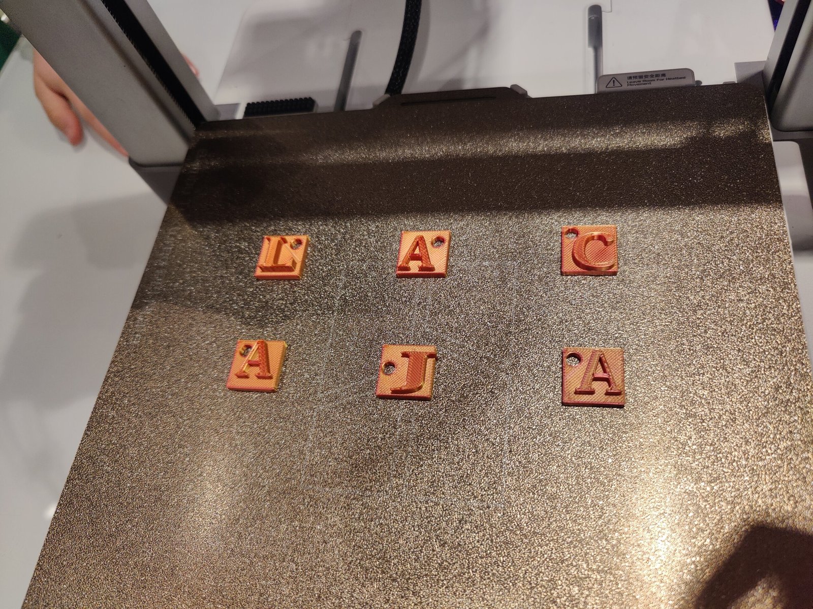 personalised 3D printed keyring