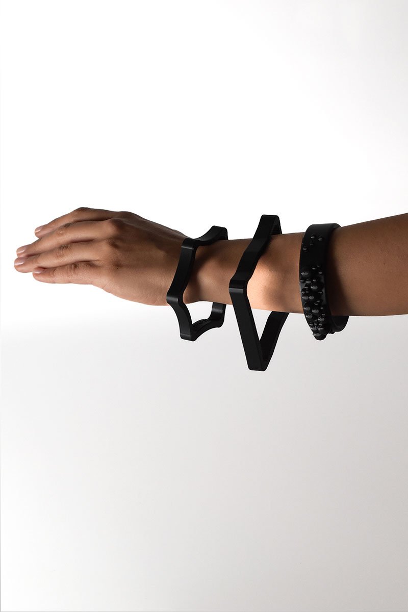 3D-Printed Bracelets Duo Nova Black