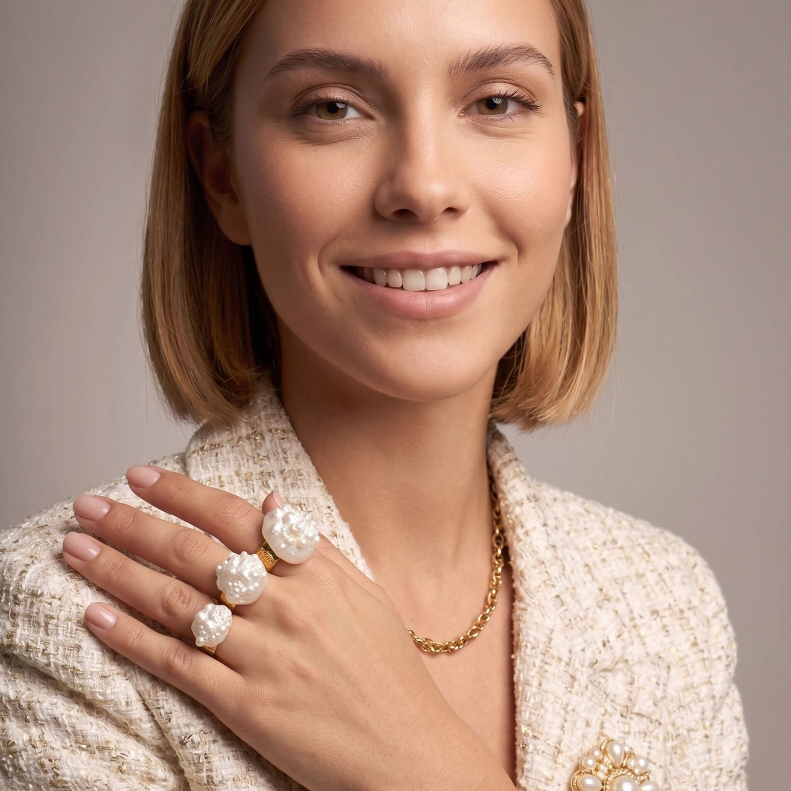 Anillo de burbujas Moon Light blanco - Imagen 2