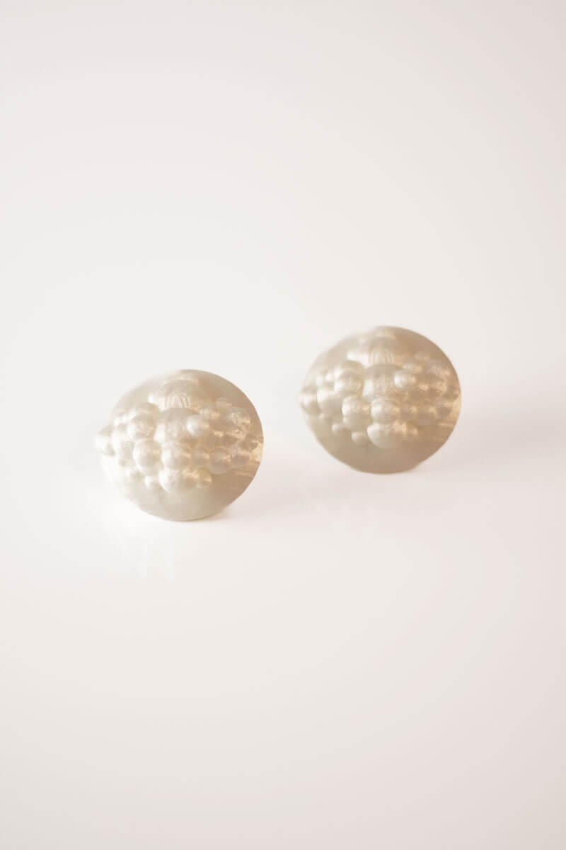 Pendientes Stardust perla blanca