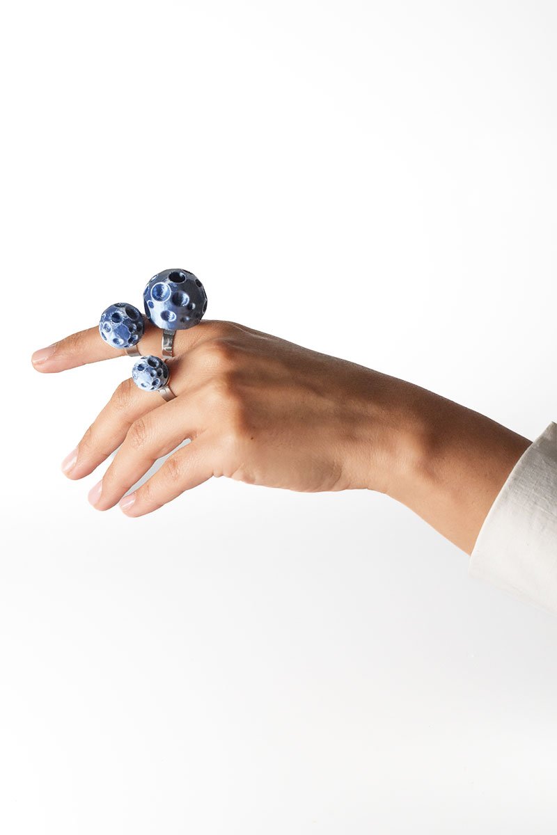 Full Moon Soft Sky ring Blue