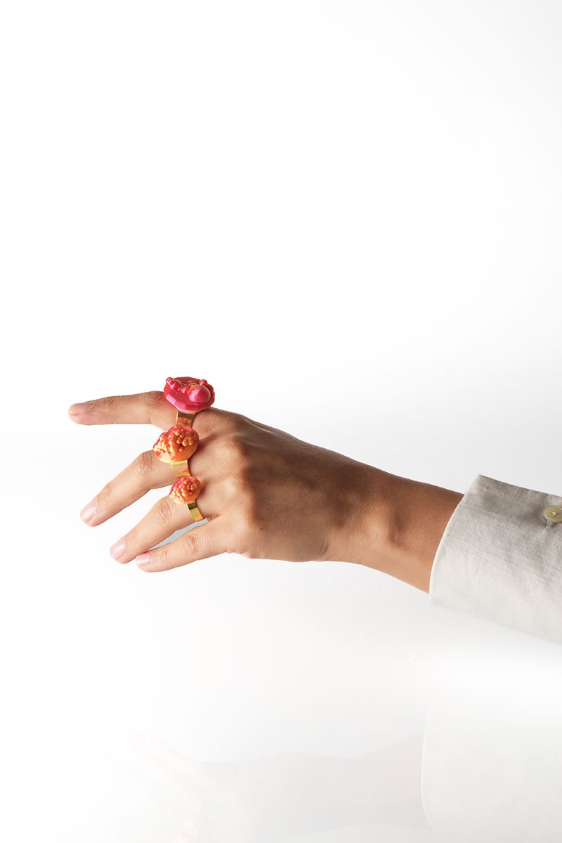 Star Dust ring Fuchsia Pulse